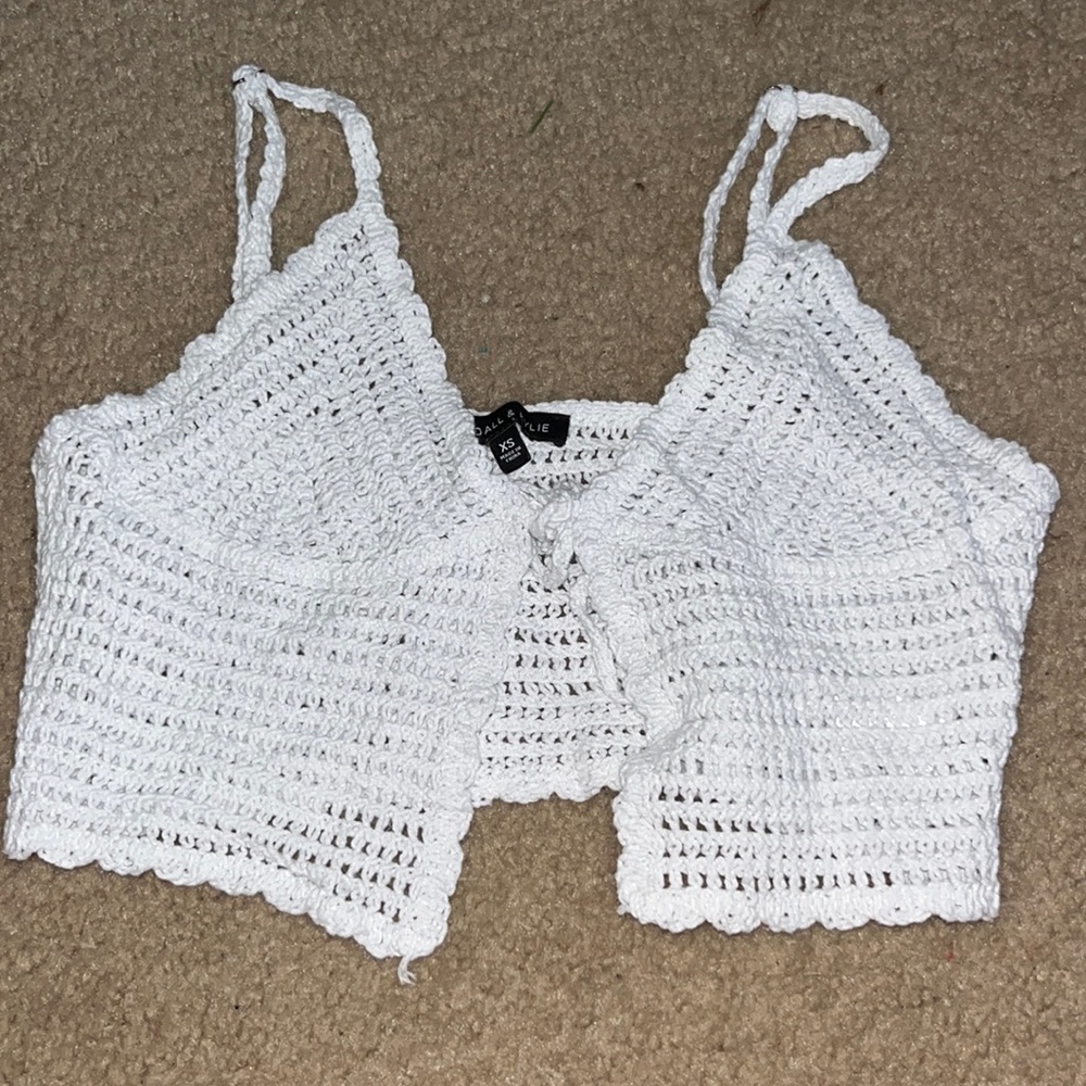 White beach top cover up
